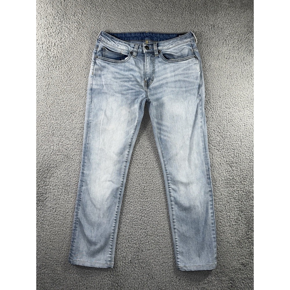 Buffalo‎ David Bitton Slim Ash Jeans Men 30x26 Whiskered Light Wash Denim